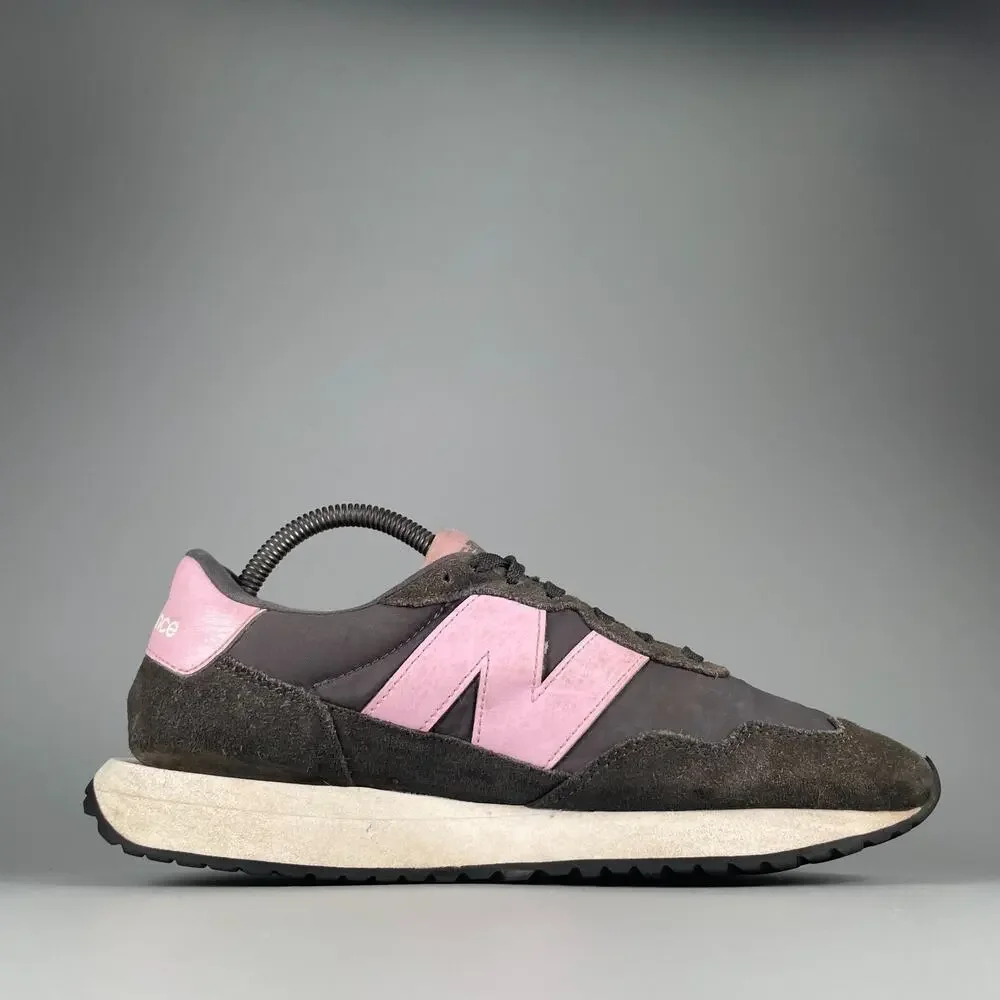 New Balance 237 Women's Size 9.5 Grey Pink Suede Casual Sneaker Comfort Shoe EUC